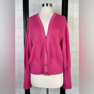 St. John Fuchsia Women's Cardigan Sweater